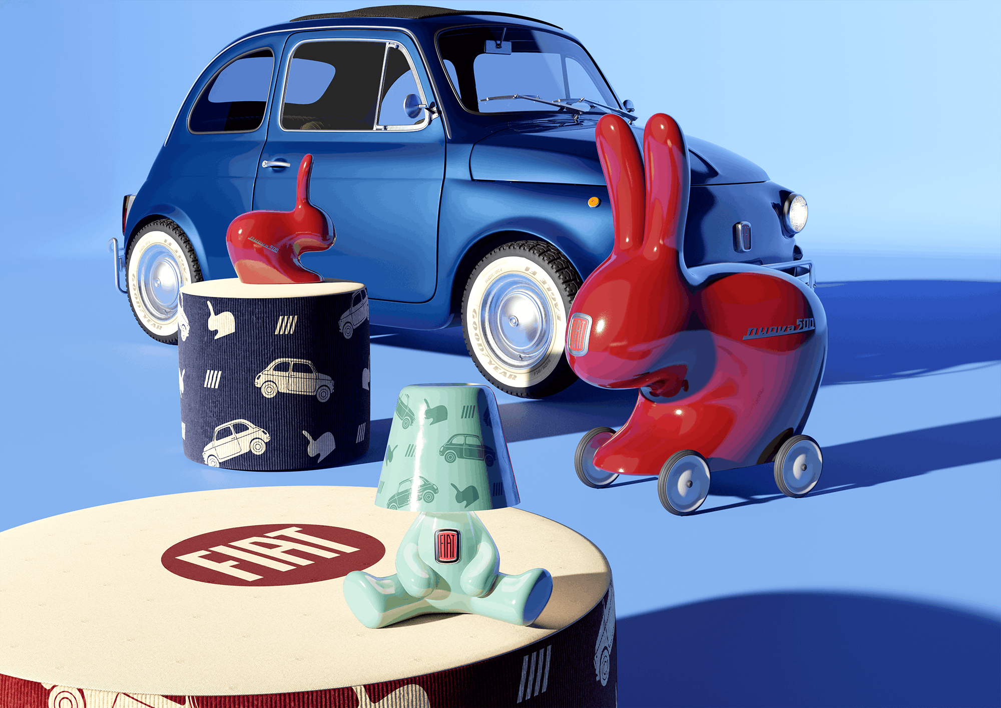 Fiat 500 and Qeeboo collaboration