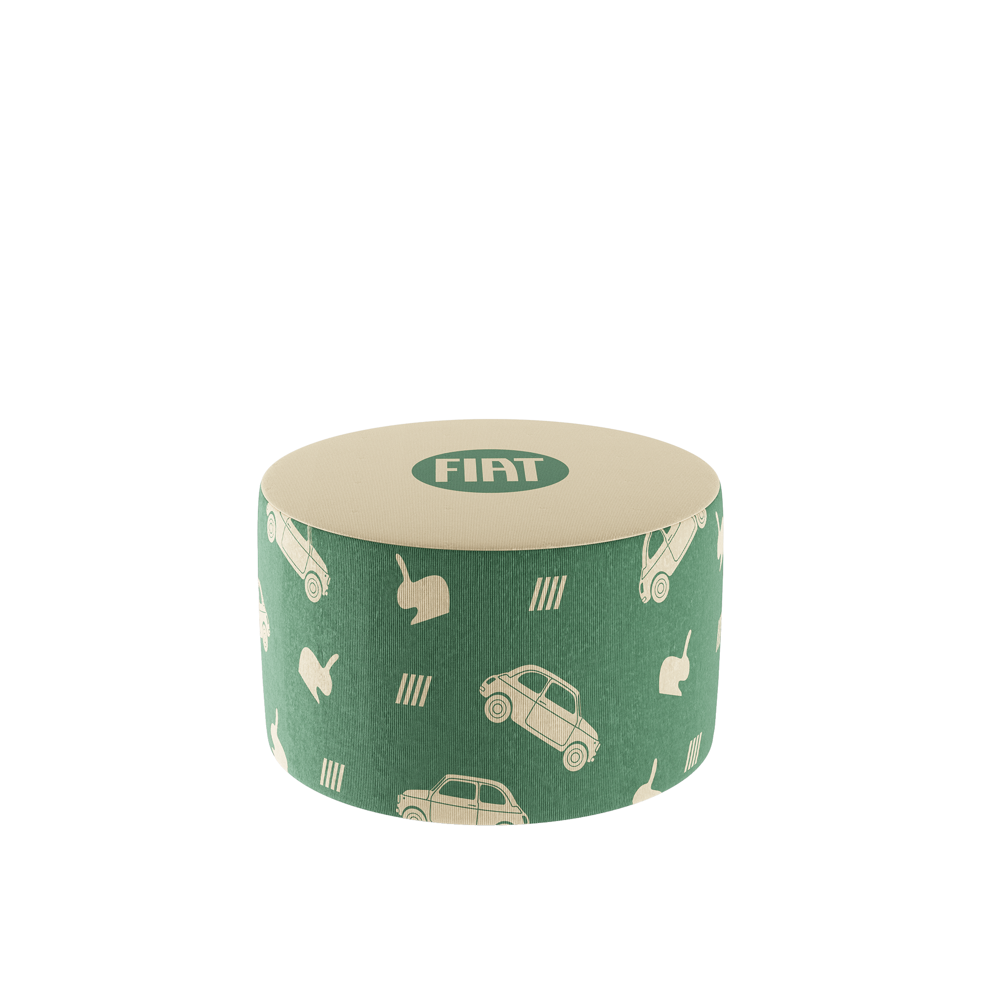 Fiat 500 green Pouf M