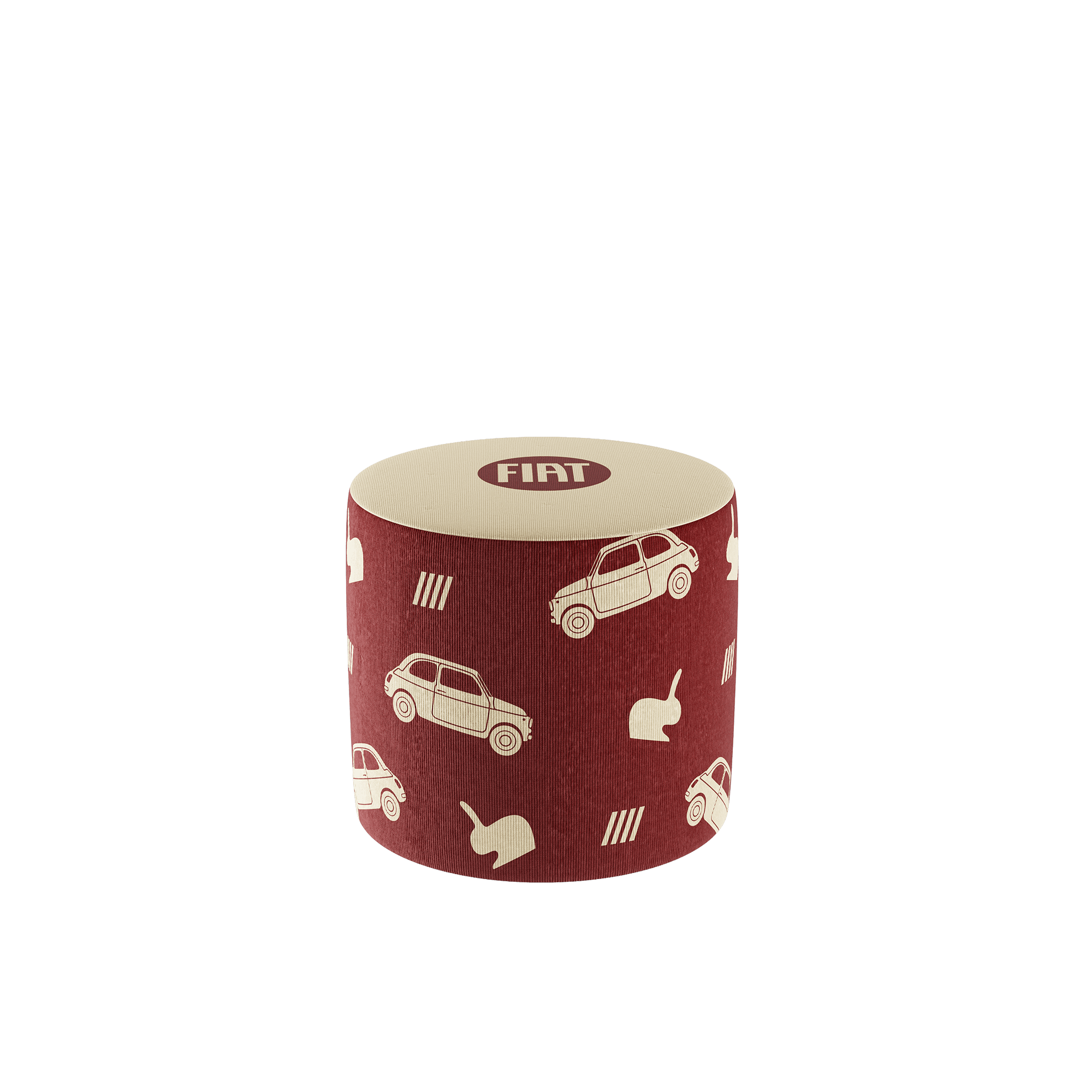 Fiat 500 red Pouf S